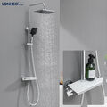 Duschsystem mit Thermostat Armatur mit Ablage Regendusche Duscharmatur Duschset 