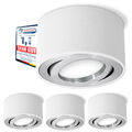 4er Set CELI-1W Aufbauspot flach weiß schwenkbar mit fourSTEP LED 5W neutralweiß