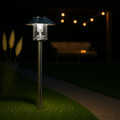 MeLiTec Solar-Gartenleuchte SO26, Edelstahl matt gebürstet, Solar-Gartenlampe