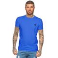 Enzo Herren T-Shirts Baumwolle kurzarm T-Shirt schmale Passform Muskel Rundhalsausschnitt T-Shirt Top