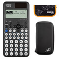 Casio FX-810 DE CW mit CalcCase-Schutztasche und Zirkelset orange