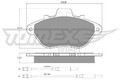 TOMEX Brakes Bremsbelagsatz, Scheibenbremse TX 13-45 für PEUGEOT