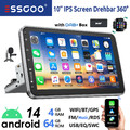 4+64G Android 14 Carplay DAB+ Autoradio GPS RDS BT 1 DIN 360° Drehbar Bildschirm
