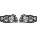 Designscheinwerfer passend für set Audi A3 Baujahr 2000-2003  klarglas/schwarz