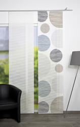 3er-Set Schiebegardine "BORDEN", blickdicht, 245x60 cm, bordeaux oder stein