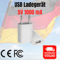 USB Ladegerät 5V 1A | 5W Netzteil Ladeadapter | Kompakter Netzstecker Charger