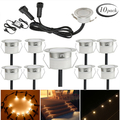10er Set 0,6W Boden Einbaustrahler LED Leuchte Außenlampe Minispot Wasserdicht 