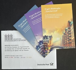 3er Set Briefmarke Speicherstadt Hamburg Blau, Lila, Gelb (Limitiert) 🟦🟪🟨