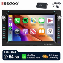 DAB+ 2+64G Carplay Android 14 Autoradio Für VW Polo 9N Jetta Golf 4 Passat B5 T5