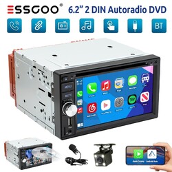 Autoradio 2 DIN Kam Carplay Android Auto CD DVD AM FM TF AUX-IN Mikrofon+ USB BT