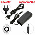Steckernetzteil DC 12V/24V Volt 3A 5A 10A LED Trafo Netzteil Netzadapter Driver 