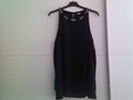 Bluse Tunika von ESPRIT Gr. 42 44 Schwarz mit Perlen ohne Arm