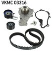 Wasserpumpe + Zahnriemen Satz für Fiat Ford Peugeot SKF Vkmc03316 2011 ->