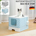 Groß Katzenklo Katzentoilette XXL mit Deckel Haubentoilette mit Schaufel 50cm DE