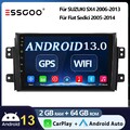 9" Für SUZUKI SX4 Fiat Sedici 06-13 Android 14 Autoradio 64G CarPlay GPS Navi BT