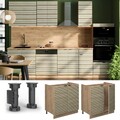 Spülenunterschrank Fame-Line Eiche gefräst 80 cm ohne Arbeitsplatte Vicco