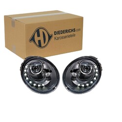 DIEDERICHS TUNING H7 SCHEINWERFER SATZ KLARGLAS SCHWARZ passend für VW NEW