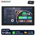 DAB+ 8-Kern 6+128GB Android 14 Carplay Autoradio 2 DIN GPS WiFi AM Bluetooth RDS