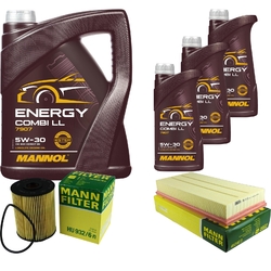MANN-FILTER Inspektionspaket 8L MANNOL Energy Combi LL 5W-30 für Porsche