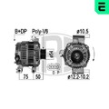 1x Generator ERA 209352A passend für MAZDA MITSUBISHI