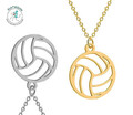 Edelstahl Halskette Anhänger Beachvolleyball Ø 1,3 cm Amulett Glücksbringer