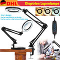 2-in-1 Lupe mit Licht und Ständer 10X Lupenleucht Dimmbare LED Schreibtischlampe