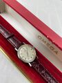Omega Seamaster De Ville Damen Uhr ArmbandUhr Luxus Lederband Silber