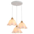 3 Lichter Hängeleuchte Pendelleuchte Deckenlampe Lampe Leuchte Esszimmer Holz DE