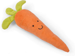 Petface Foodie Faces Fluffy Carrot Dog Toy