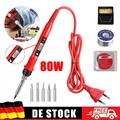Lötkolben Set 80W Lötstation Einstellbarer Temperatur Lötset Soldering Iron neu