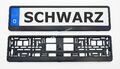 2 Stück Kennzeichenhalter Kennzeichenhalterung Nummernschildhalter Schwarz Neu