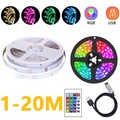 LED Stripe RGB 1m-20m TV Backlight Leiste Streifen 5050 USB 5V Licht Band
