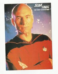 PATRICK STEWART - CAPTAIN PICARD - STAR TREK THE NEXT GENERATION - ANSICHTSKARTE