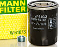 MANN-FILTER W610/3 Ölfilter + Ölablassschraube Set für Punto Ka Mito C4 Astra