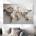 Weltkarte Leinwand Bild XXL Abstrakt Minimalistisch Wandbilder Wanddeko 8251