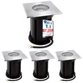 4er Set BOQU Bodeneinbaustrahler LED GU10 3W neutralweiß - Spots IP67 befahrbar