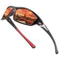 LANON UV400 Square Polarisierte Sonnenbrille für Männer Frauen Outdoor Radfahren