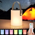 LED Solar Tischlampe Dimmer Innen Außen Garten Terrasse Balkon Tischleuchte 15cm