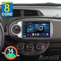 4+64G 8 Core Android 14 Autoradio CarPlay GPS NAVI FM Für Toyota Yaris 2011-2018