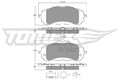 Bremsbelagsatz Scheibenbremse TOMEX Brakes TX 18-38 für PEUGEOT 308 OPEL COMBO 2