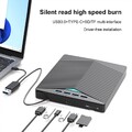 7 in 1 USB 3.0 Externes CD/DVD Laufwerk Brenner Player mit Type C für PC Laptop