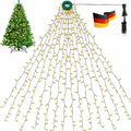 2M LED Lichterkette Baummantel Weihnachtsbaum mit Ring LED Christbaum Tannenbaum