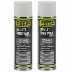 PETEC 73450 MULTI UBS WAX Spray Unterbodenschutz Korrosionsschutz 2x 500ml
