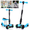 3-in-1 Kinder Roller Scooter LED Räder Kinderscooter Dreiradscooter Tretroller