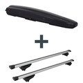 Dachbox G3 Arjes + Dachträger G3 Clop airflow für Dacia Logan Express Typ FS NEU