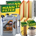 MANN INSPEKTIONSPAKET+10L LIQUI MOLY 5W-30 ÖL passend für AUDI Q7 4LB 4.2L TDI