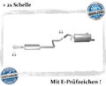 Auspuffanlage für Smart Forfour 1.1 1.3 Auspuff Endtopf Mitteltopf Schelle