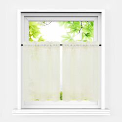 2er Scheibengardinen Landhaus Bistrogardinen Küche Gardinen Leinen Kleinfenster