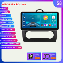 10.33" Android12 Autoradio GPS DSP  Wifi BT Für Ford Focus MK2 2004-2011 8+128GB