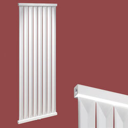 Design Paneelheizkörper Vertikal Röhren Flach Badheizkoerper Mittelanschluß NeuNEU Profil68X38 Ma50mm Pulverbeschichtet Weiß Anthrazit